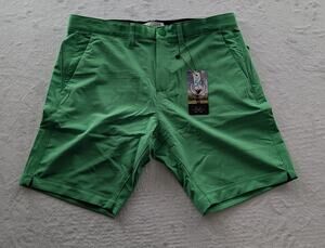 Tee Time Golf Shorts Men's Size 34 Bright Green Lightweight Stretch UPF NWT